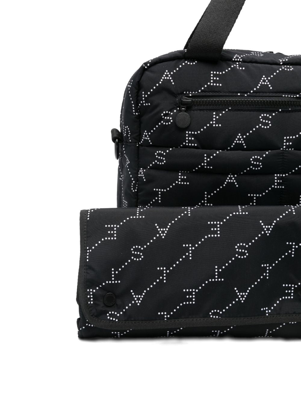 Borsa fasciatoio per neonati Stella McCartney Kids nera trapuntata con tappetino per il cambio e logo TY0548 Z3652 930BC STELLA McCARTNEY KIDS 