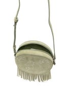 Borsa a spalla per bambina Stella McCartney Kids verde con ricamo e frange TZ0A68 Z4048 70G STELLA McCARTNEY KIDS 