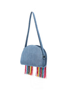 Borsa per bambina Stella McCartney Kids in denim con motivo arcobaleno TZ0B18 Z4161 606 STELLA McCARTNEY KIDS 