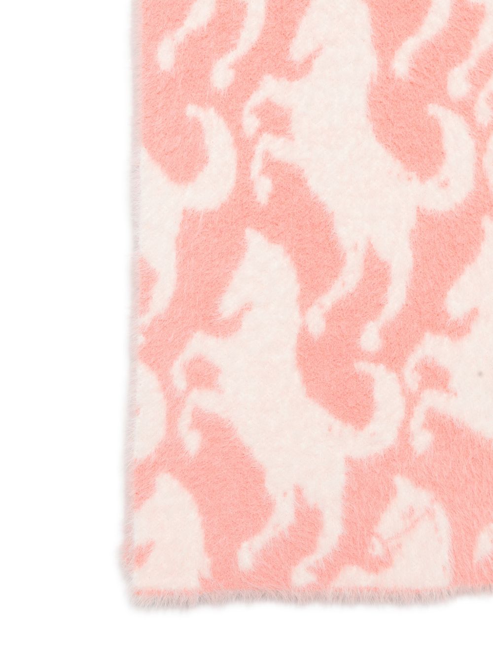 Sciarpa per bambina Stella McCartney Kids rosa con ricamo cavalli all-over TZ0B33 Z2288 999 STELLA McCARTNEY KIDS 
