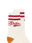 Calzini per bambina Stella McCartney Kids bianchi con logo ricamato TZ0B40 Z3972 189 STELLA McCARTNEY KIDS 