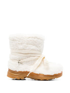 Stivali stringati per bambina Stella McCartney Kids bianchi in shearling sintetico TZ0B96 Z3987 189 STELLA McCARTNEY KIDS 