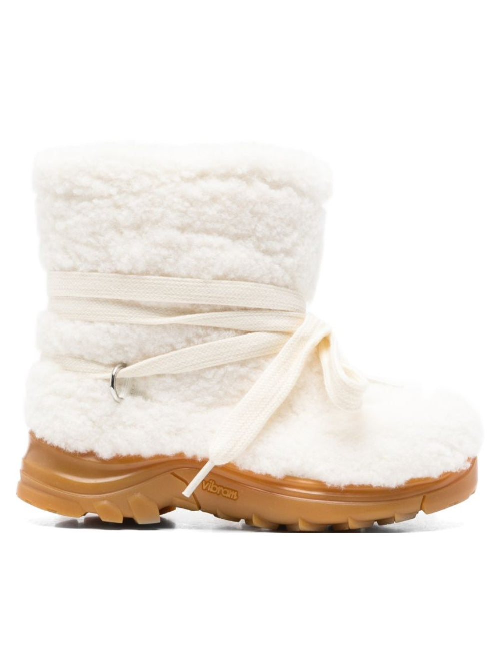 Stivali stringati per bambina Stella McCartney Kids bianchi in shearling sintetico TZ0B96 Z3987 189 STELLA McCARTNEY KIDS 