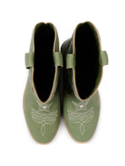 Stivali per bambina Stella McCartney Kids verde con motivo cavallo ricamato TZ0C16 Z3983 70G STELLA McCARTNEY KIDS 