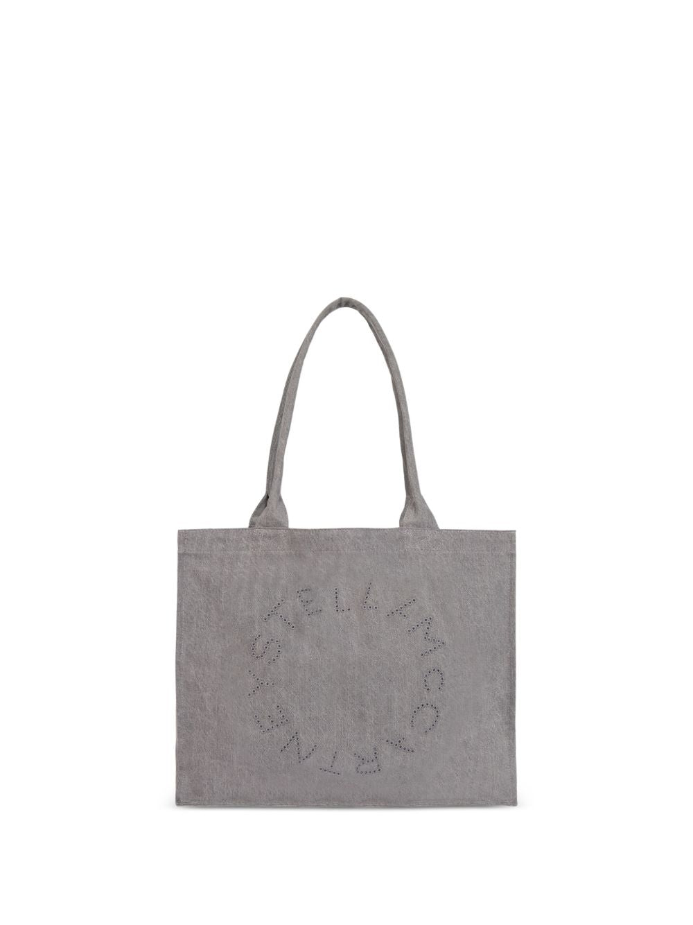 Borsa tote per bambina Stella McCartney Kids grigia con logo traforato TZ0D08 Z4162 909 STELLA McCARTNEY KIDS 