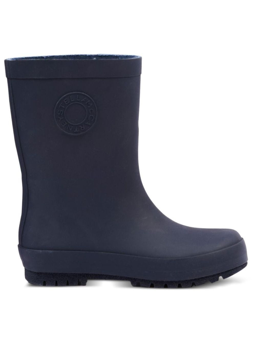 Stivali da pioggia per bambini Stella McCartney Kids blu con logo sul lato TZ0Q37 Z0234 61L STELLA McCARTNEY KIDS 