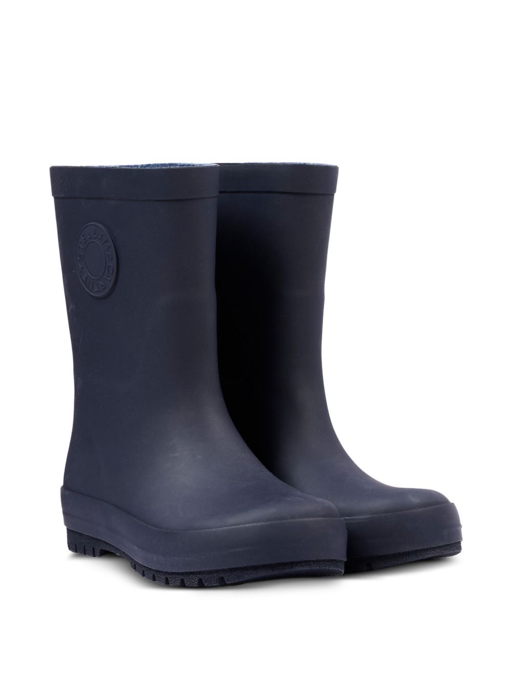 Stivali da pioggia per bambini Stella McCartney Kids blu con logo sul lato TZ0Q37 Z0234 61L STELLA McCARTNEY KIDS 
