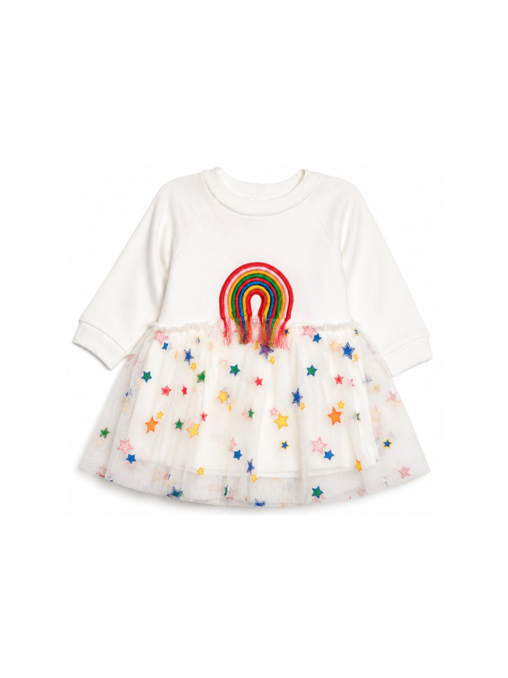 Abito per neonata Stella McCartney Kids bianco con gonna in tulle TZ1040 Z3059 101 STELLA McCARTNEY KIDS 