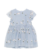 Abito per neonata Stella McCartney Kids azzurro con ricamo all-over TZ1091 Z3866 61EEM STELLA McCARTNEY KIDS 
