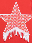 Abito per bambina Stella McCartney Kids rosso con frange applicate TZ1A20 Z3059 423 STELLA McCARTNEY KIDS 