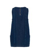 Abito per bambina Stella McCartney Kids in denim con tasche applicate TZ1A82 Z0746 665 STELLA McCARTNEY KIDS 