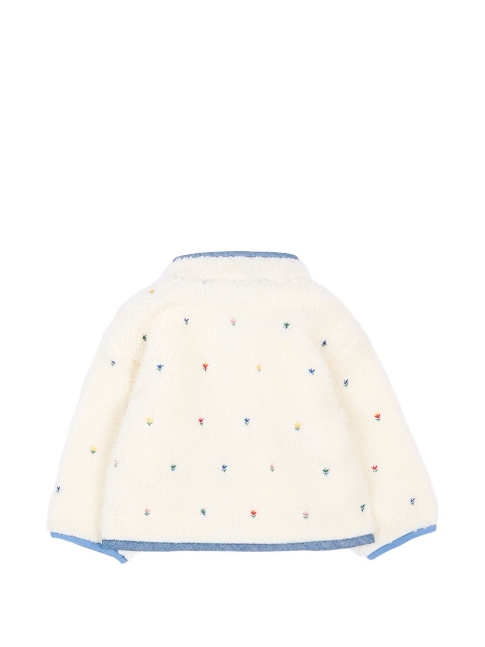 Giubbino per neonata Stella McCartney Kids bianco con bordi a contrasto TZ2017 Z3881 189EM STELLA McCARTNEY KIDS 