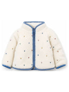Giubbino per neonata Stella McCartney Kids bianco con bordi a contrasto TZ2017 Z3881 189EM STELLA McCARTNEY KIDS 