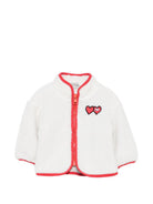 Giacca per neonata Stella McCartney Kids bianca con applicazione a cuore TZ2047 Z0506 101 STELLA McCARTNEY KIDS 