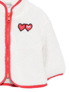 Giacca per neonata Stella McCartney Kids bianca con applicazione a cuore TZ2047 Z0506 101 STELLA McCARTNEY KIDS 
