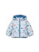 Giubbino per neonato Stella McCartney Kids azzurro con stampa grafica all-over TZ2307 Z4031 61EMC STELLA McCARTNEY KIDS 