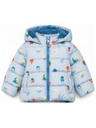 Giubbino per neonato Stella McCartney Kids azzurro con stampa grafica all-over TZ2307 Z4031 61EMC STELLA McCARTNEY KIDS 