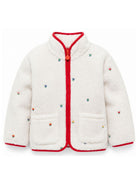 Giubbino per bambina Stella McCartney Kids bianco con ricami floreali TZ2A47 Z3881 189EM STELLA McCARTNEY KIDS 