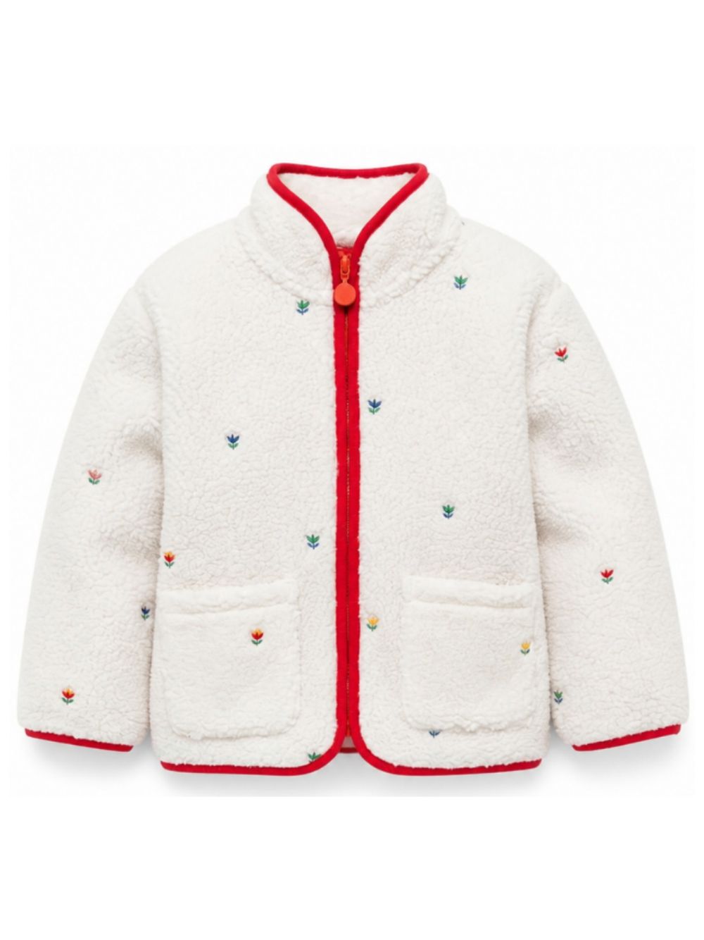 Giubbino per bambina Stella McCartney Kids bianco con ricami floreali TZ2A47 Z3881 189EM STELLA McCARTNEY KIDS 