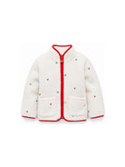 Giubbino per bambina Stella McCartney Kids bianco con ricami floreali TZ2A47 Z3881 189EM STELLA McCARTNEY KIDS 