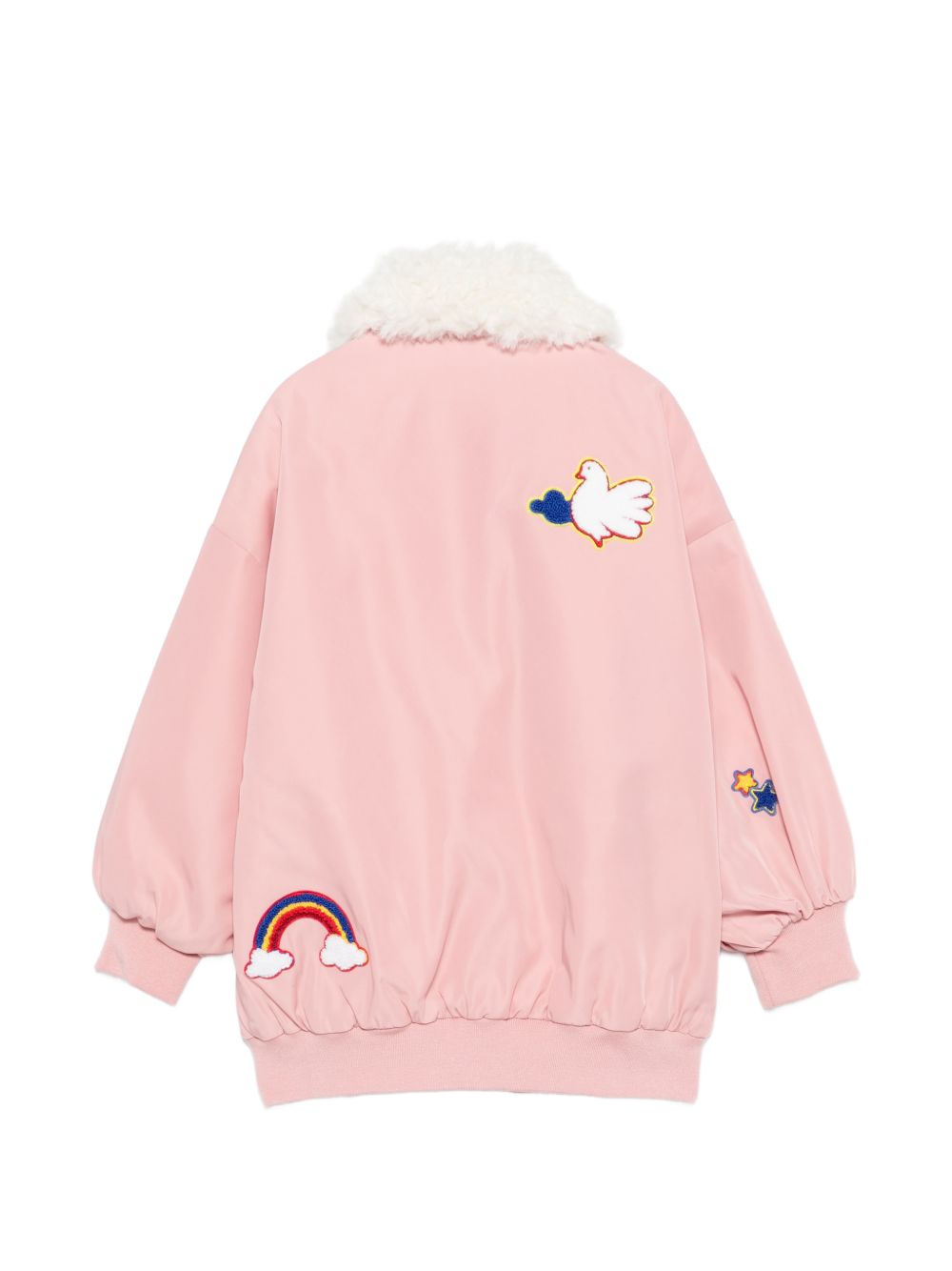 Giubbino per bambina Stella McCartney Kids rosa con colletto in shearling TZ2A57 Z2327 507 STELLA McCARTNEY KIDS 