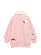 Giubbino per bambina Stella McCartney Kids rosa con colletto in shearling TZ2A57 Z2327 507 STELLA McCARTNEY KIDS 