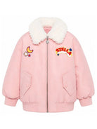 Giubbino per bambina Stella McCartney Kids rosa con colletto in shearling TZ2A57 Z2327 507 STELLA McCARTNEY KIDS 