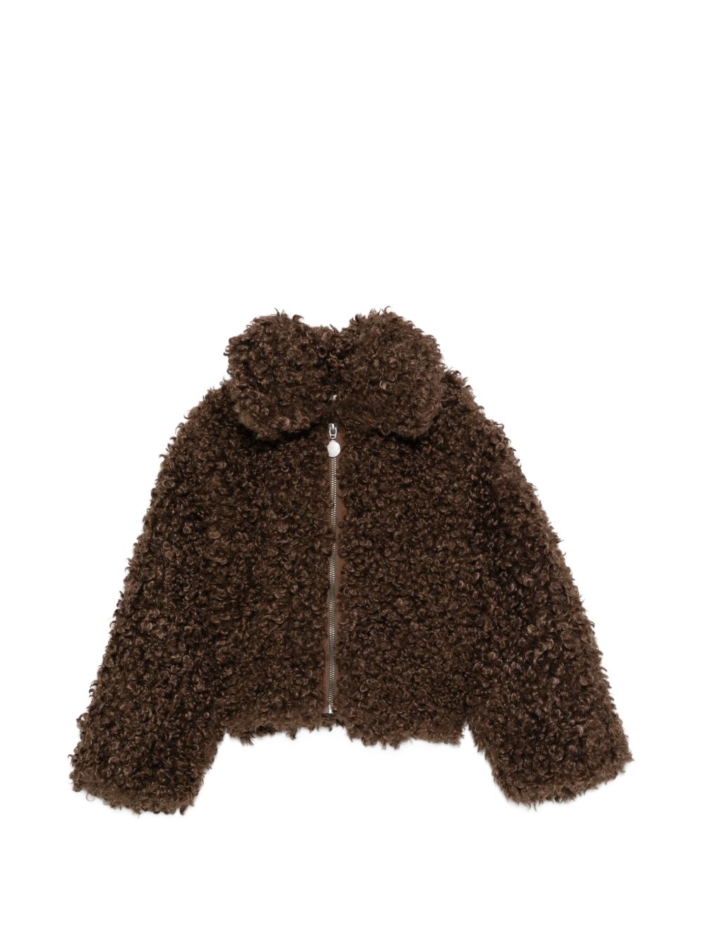 Giubbino per bambina Stella McCartney Kids marrone in finta pelliccia TZ2C07 Z3917 307 STELLA McCARTNEY KIDS 