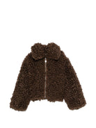 Giubbino per bambina Stella McCartney Kids marrone in finta pelliccia TZ2C07 Z3917 307 STELLA McCARTNEY KIDS 