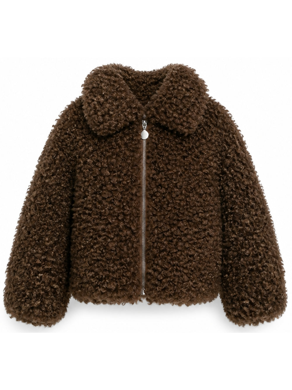 Giubbino per bambina Stella McCartney Kids marrone in finta pelliccia TZ2C07 Z3917 307 STELLA McCARTNEY KIDS 