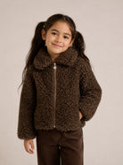 Giubbino per bambina Stella McCartney Kids marrone in finta pelliccia TZ2C07 Z3917 307 STELLA McCARTNEY KIDS 