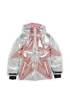 Piumino per bambina Stella McCartney Kids argento con motivo a stella TZ2C47 Z3967 925 STELLA McCARTNEY KIDS 