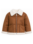 Giacca per bambino Stella McCartney Kids marrone con dettagli in finta pelliccia TZ2C67 Z4056 307 STELLA McCARTNEY KIDS 