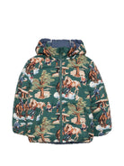 Giubbino per bambino Stella McCartney Kids verde con stampa grafica all-over TZ2H57 Z3956 737MC STELLA McCARTNEY KIDS 