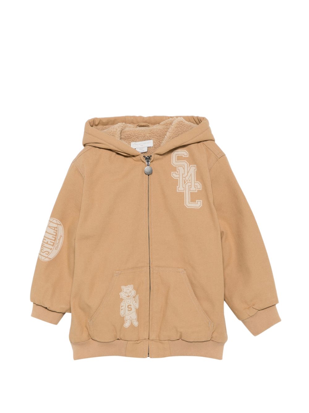 Giacca per bambino Stella McCartney Kids beige con logo e cappuccio TZ2I07 Z2661 132 STELLA McCARTNEY KIDS 