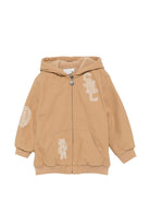 Giacca per bambino Stella McCartney Kids beige con logo e cappuccio TZ2I07 Z2661 132 STELLA McCARTNEY KIDS 
