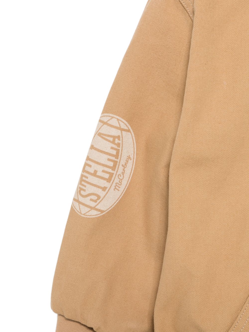 Giacca per bambino Stella McCartney Kids beige con logo e cappuccio TZ2I07 Z2661 132 STELLA McCARTNEY KIDS 