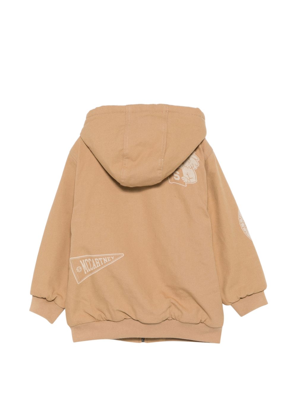 Giacca per bambino Stella McCartney Kids beige con logo e cappuccio TZ2I07 Z2661 132 STELLA McCARTNEY KIDS 