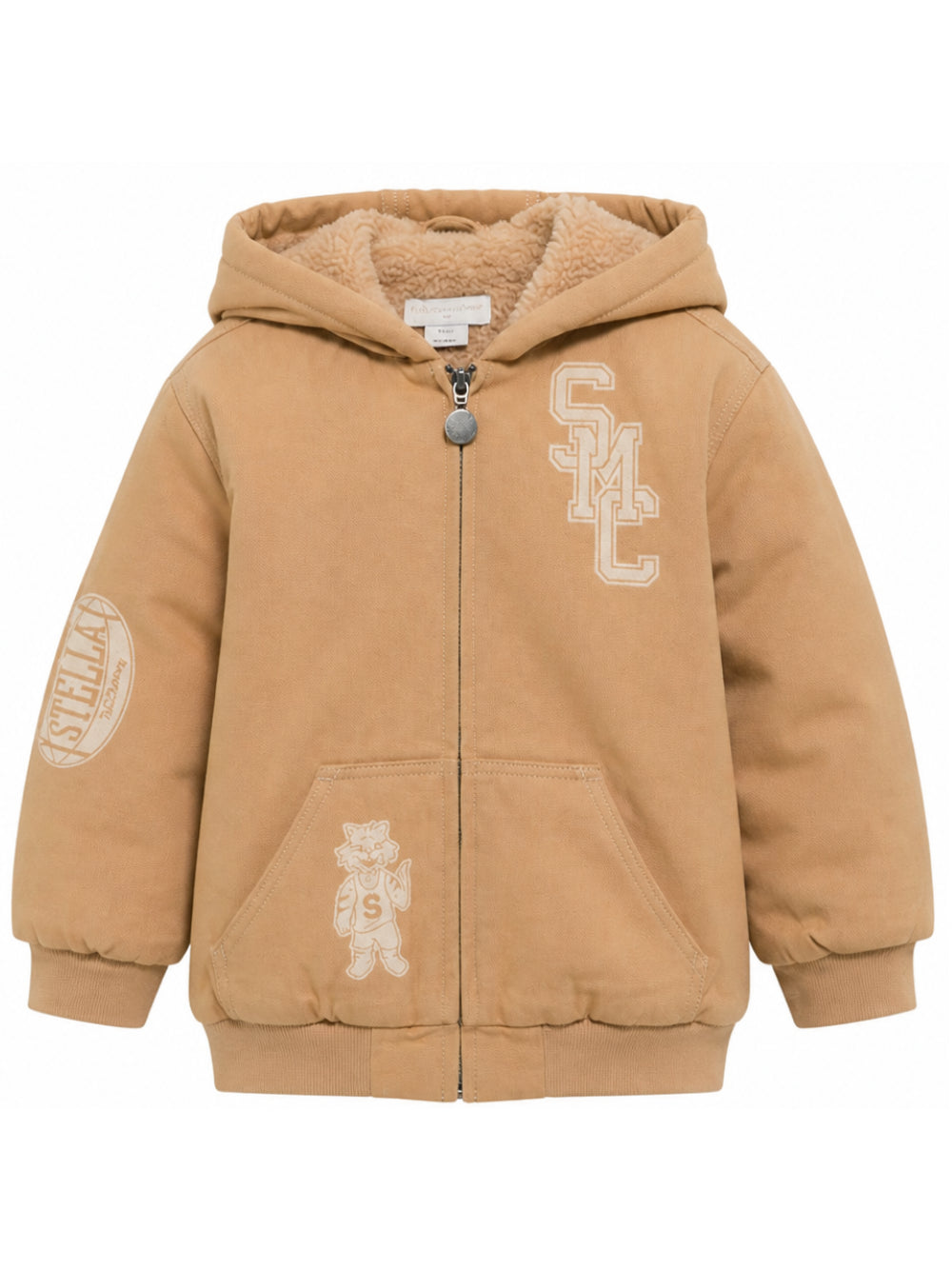 Giacca per bambino Stella McCartney Kids beige con logo e cappuccio TZ2I07 Z2661 132 STELLA McCARTNEY KIDS 