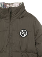 Bomber per bambino Stella McCartney Kids verde con applicazione logo TZ2I37 Z3953 921 STELLA McCARTNEY KIDS 