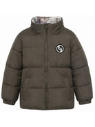 Bomber per bambino Stella McCartney Kids verde con applicazione logo TZ2I37 Z3953 921 STELLA McCARTNEY KIDS 