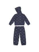 Tuta sportiva per neonata Stella McCartney Kids blu con ricamo cavalli all-over TZ3310 Z4024 657EM STELLA McCARTNEY KIDS 