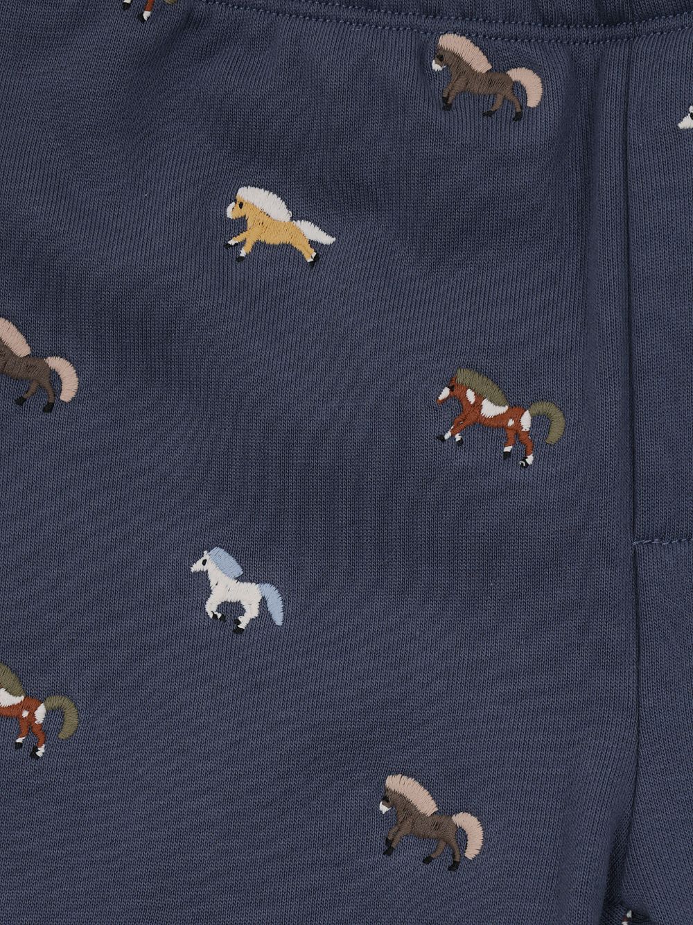 Tuta sportiva per neonata Stella McCartney Kids blu con ricamo cavalli all-over TZ3310 Z4024 657EM STELLA McCARTNEY KIDS 