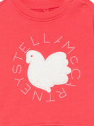Felpa per neonati Stella McCartney Kids rossa con stampa grafica TZ4000 Z3059 411 STELLA McCARTNEY KIDS 