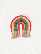Felpa per neonati Stella McCartney Kids bianca con ricamo arcobaleno TZ4010 Z3059 101 STELLA McCARTNEY KIDS 