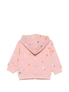 Felpa per neonata Stella McCartney Kids rosa con stampa stelle all-over TZ4020 Z4021 507MC STELLA McCARTNEY KIDS 