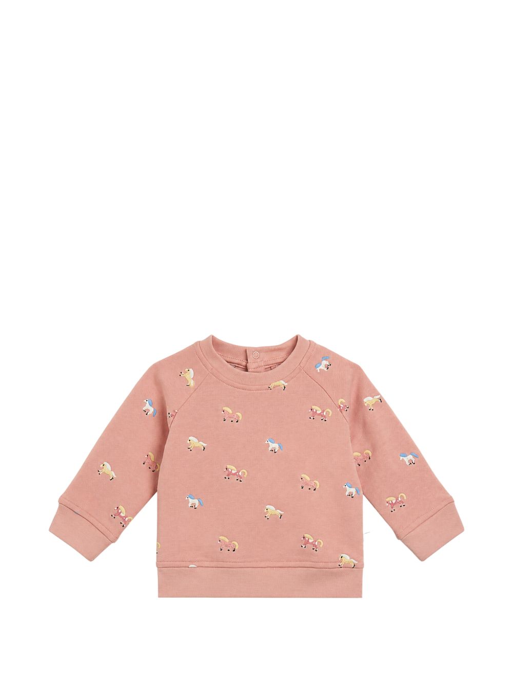 Felpa per neonata Stella McCartney Kids rosa con stampa cavalli TZ4090 Z4024 50MEM STELLA McCARTNEY KIDS 