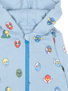 Felpa per neonato Stella McCartney Kids azzurra con stampa grafica all-over TZ4310 Z4012 61EMC STELLA McCARTNEY KIDS 