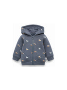 Felpa per neonato Stella McCartney Kids blu con ricamo cavalli all-over TZ4320 Z4024 657EM STELLA McCARTNEY KIDS 