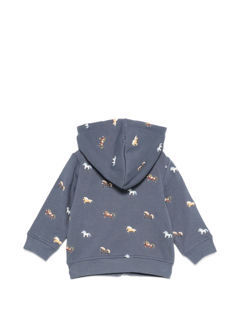 Felpa per neonato Stella McCartney Kids blu con ricamo cavalli all-over TZ4320 Z4024 657EM STELLA McCARTNEY KIDS 